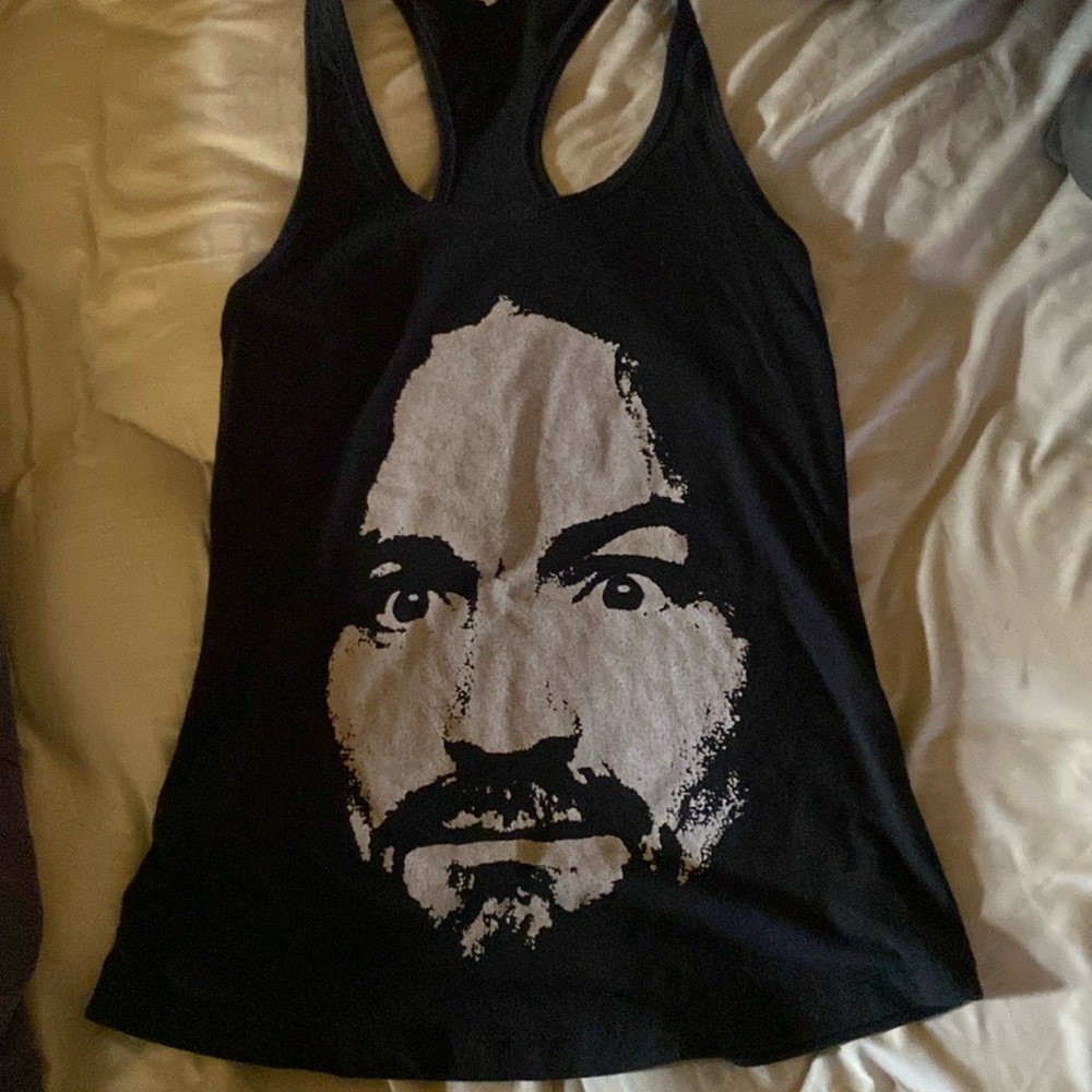 Charlie Manson racer back tee size Small